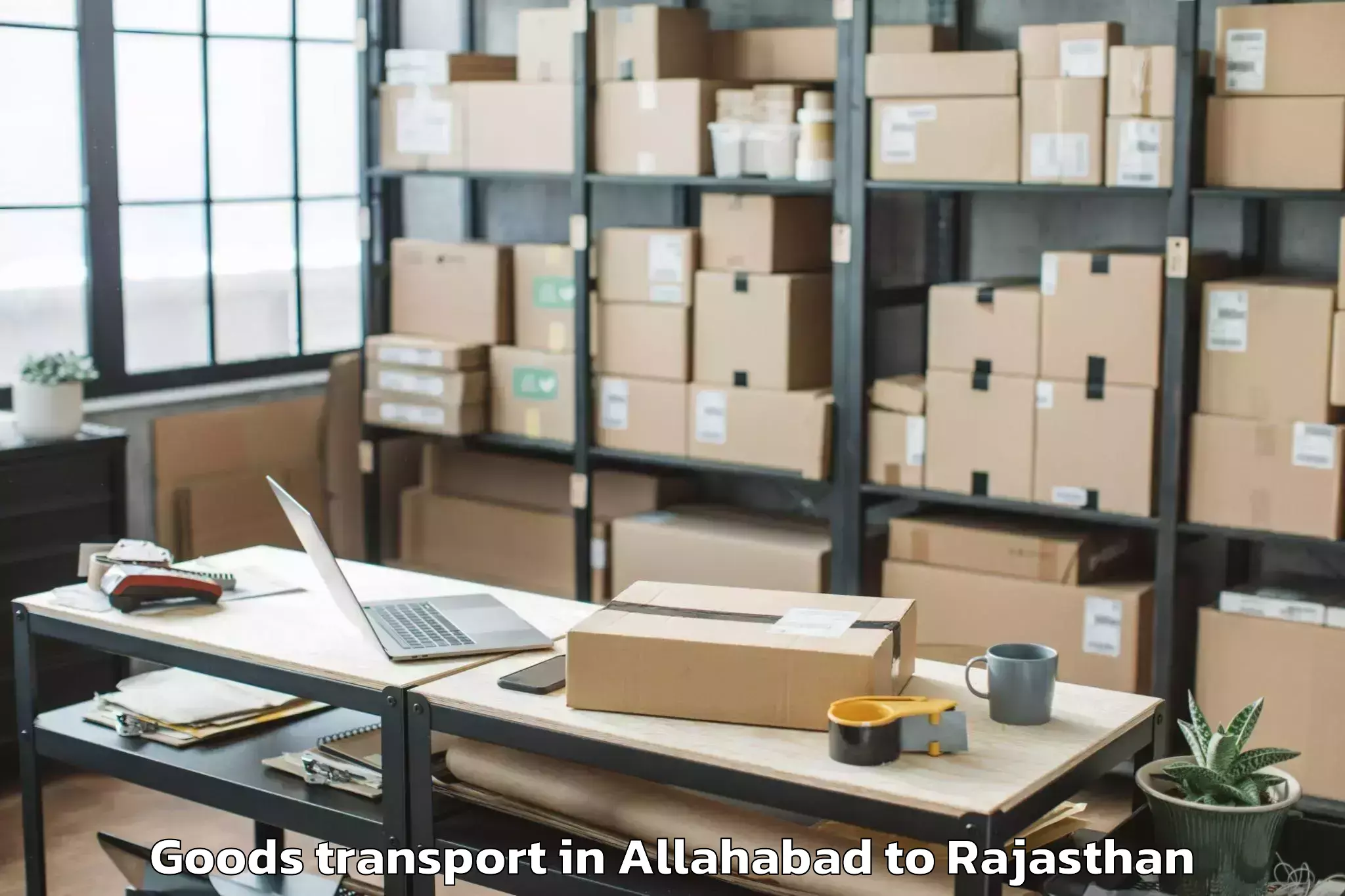 Book Allahabad to Khairthal Goods Transport